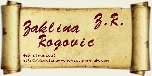 Žaklina Rogović vizit kartica